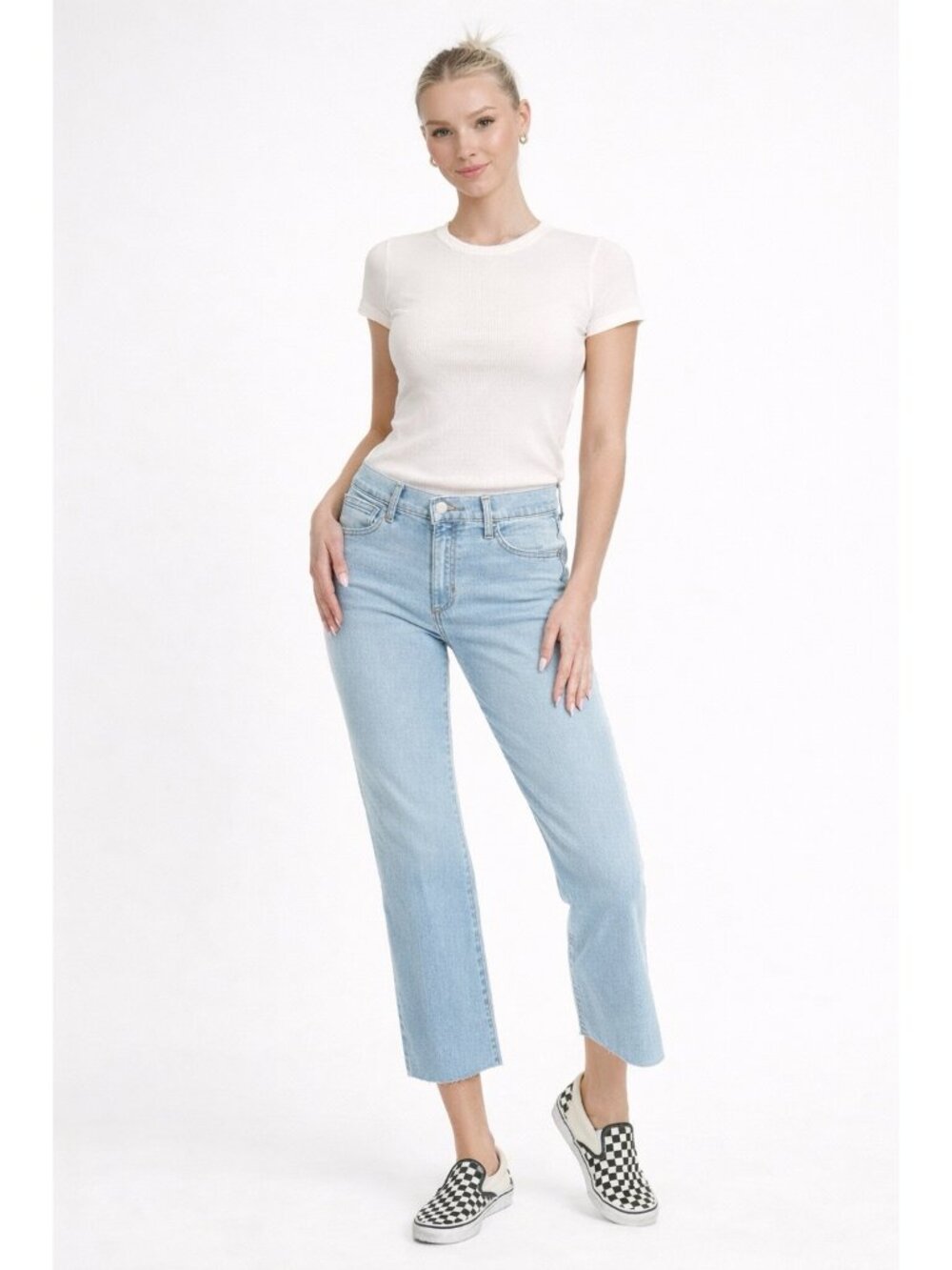 Joe's Jeans Mary Kate High Rise Crop Bootcut Jeans Size 26 Light Wash